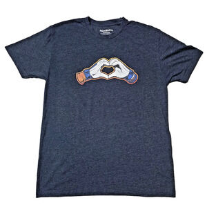 RamShirts "La Tormenta" Heart Sign Graphic Tee - Navy Heather - Size Medium